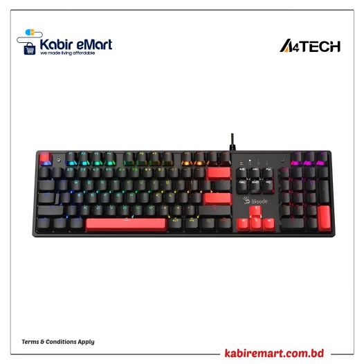 A4tech Bloody S510R Brown Switch RGB Wired Mechanical Gaming Keyboard