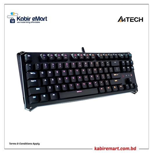 A4tech B930 TKL USB RGB Light Strike Mechanical Gaming Keyboard Black