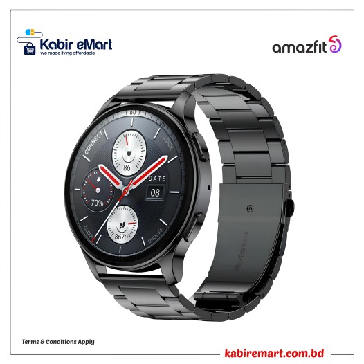 Amazfit Pop 3R Limited Classic Edition Bluetooth Calling Smart Watch (Metallic Strap)