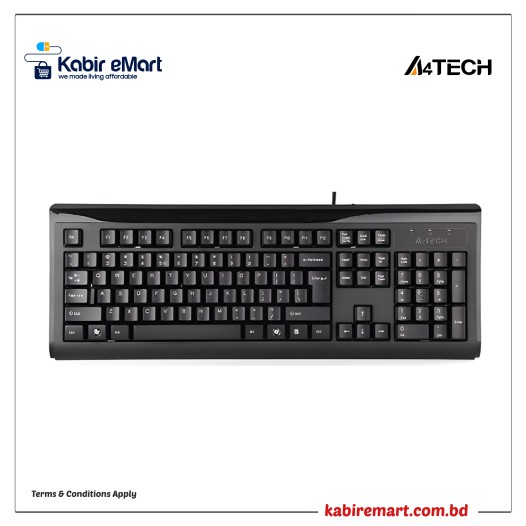 A4TECH KB8A Smart Key Black USB Keyboard