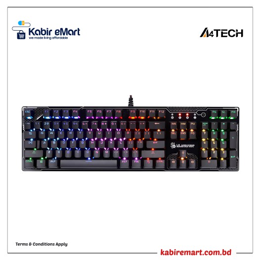 A4TECH Bloody B810R RGB Light Strike RGB Animation Gaming Keyboard (Blue Switch)