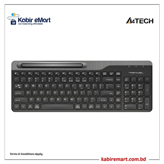 A4TECH Fstyler FBK25 Bluetooth & 2.4G Wireless Keyboard with Bangla