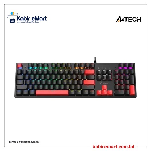 A4tech Bloody S510R Red Switch RGB Wired Mechanical Gaming Keyboard