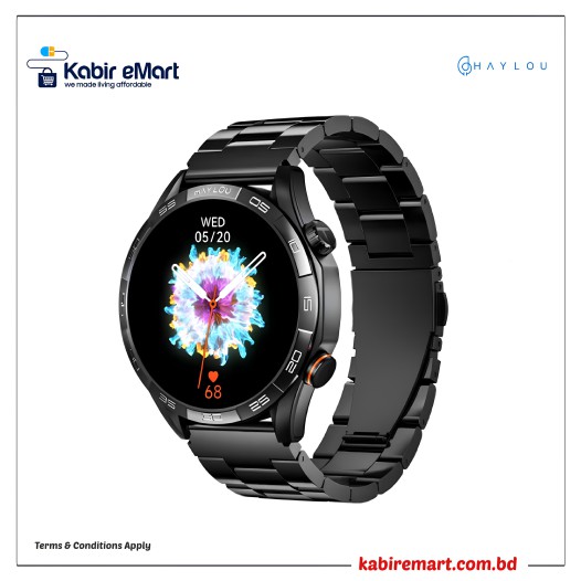 Haylou Solar 5 Bluetooth Calling Smart Watch with Metallic Strap