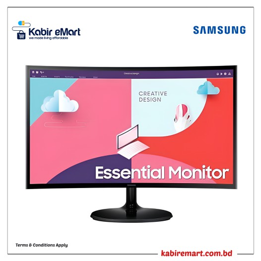 Samsung LS24C360EAW 24" 75Hz FHD Curved Monitor