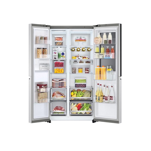 647L side-by-side-fridge with InstaView Door-in-Door™ in New Noble Steel