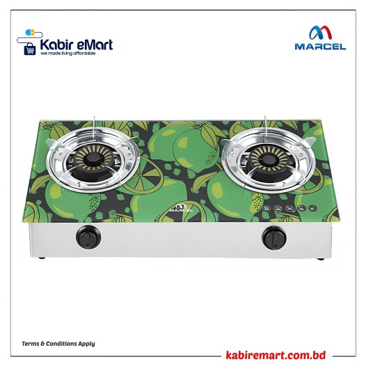 MGS-GDC11 (LPG/NG) Marcel Gas stove Glass Top Double Burner