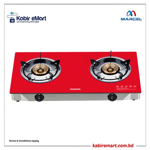 MGS-GNS2 Plain Red (LPG/NG) Marcel Gas stove