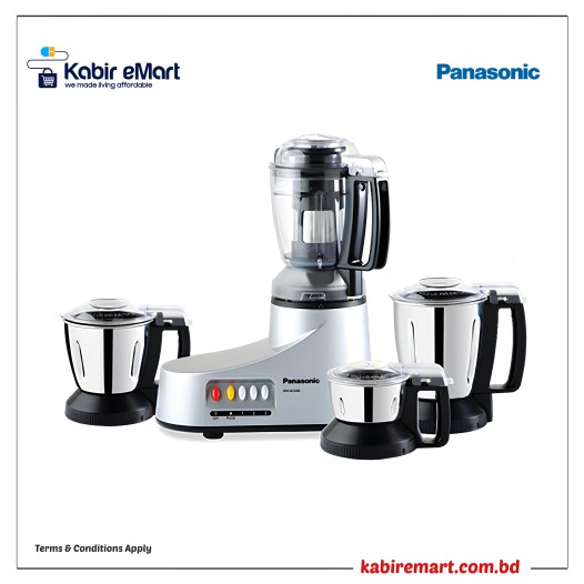 Panasonic Mixer Grinder MX-AC400 Silver 4 Jars
