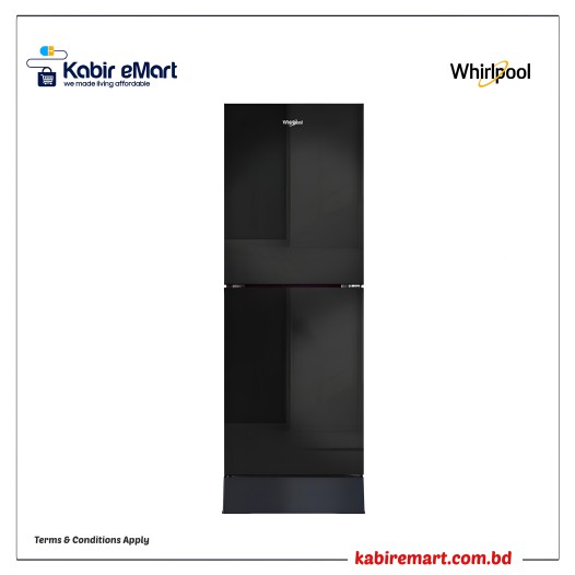 Whirlpool Top Mount Frost Refrigerator   Fresh Magic Pro 236L GD Crystal Black 236L