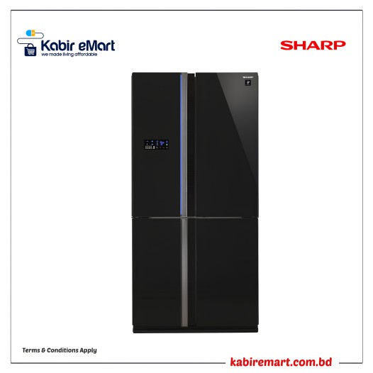 Sharp No Frost Refrigerator (SJ-FS810V-BK) 600L