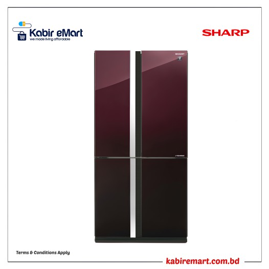 Sharp 724Ltr. (SJ-FS87V) Non-frost Olive French Door Inverter Refrigerator