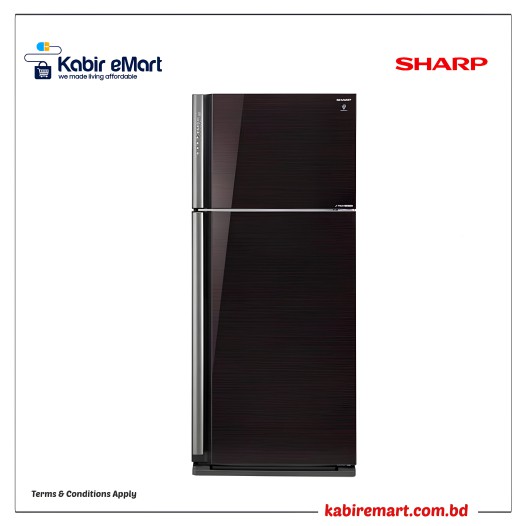 Skip to the end of the images gallery Skip to the beginning of the images gallery Sharp 692Ltr. (SJ GP75D BK5) Non-frost Top Freezer Inverter Refrigerator