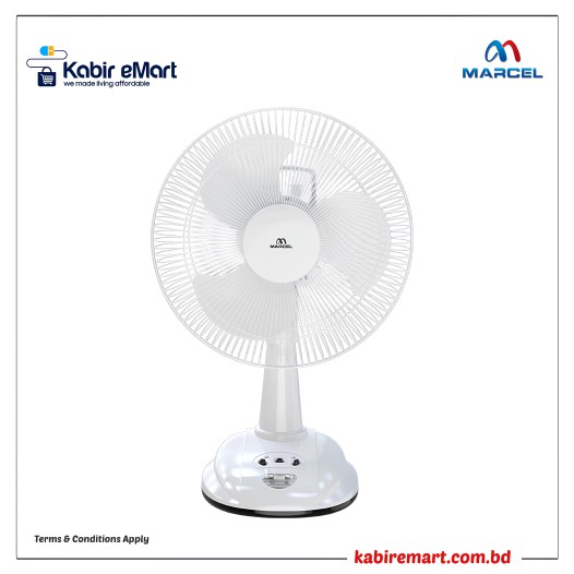 MRTF12A (12") Marcel Rechargeable Table Fan (Ivory)