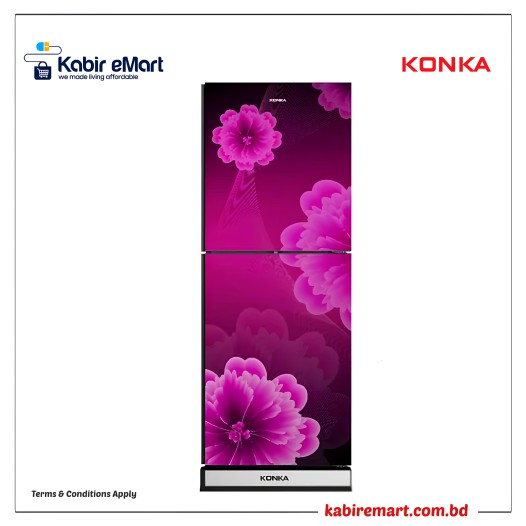 KONKA Refrigerator-KRB 190GB PurpelPeony-2-Door, Bottom Freezer 190 L