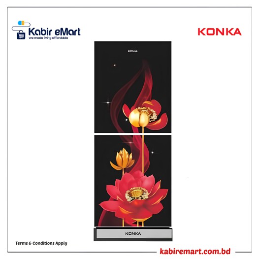 KONKA Refrigerator-KRT-200GB-Red Lotus-2-Door, Upper Freezer 200 L