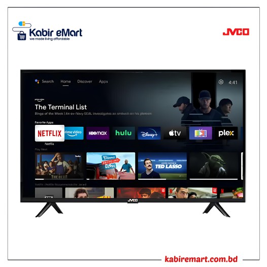 JVCO J9TS 43 Inch Full HD Double Glass Android Voice Control Smart TV