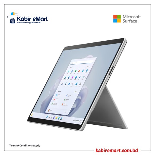 Microsoft Surface Pro 9 Core i5 12th Gen 8GB RAM 256GB SSD 13" Touch Laptop (QEZ-00001)
