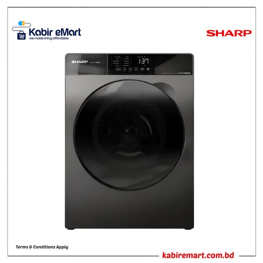 Sharp ES-FW85SG 8.5 KG Full Auto Front Loading Inverter Washing Machine