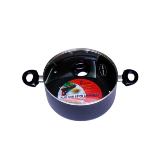 Kiam Non-Stick Casserole with Glass Lid - 36cm