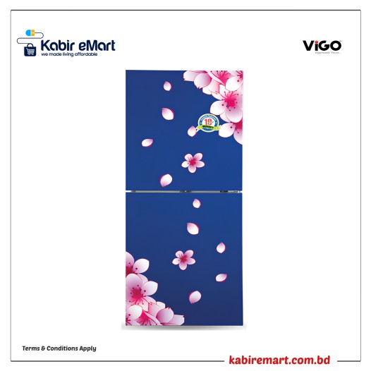 GD Refrigerator RE-216L Cherry Blue-BM Vigo Refrigerator
