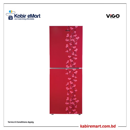 Refrigerator RE-238 L Red lily Flower-BM Vigo Refrigerator