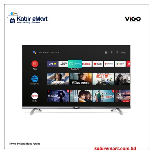 Vigo 43 LED TV Official Android FHD E3S Infinity
