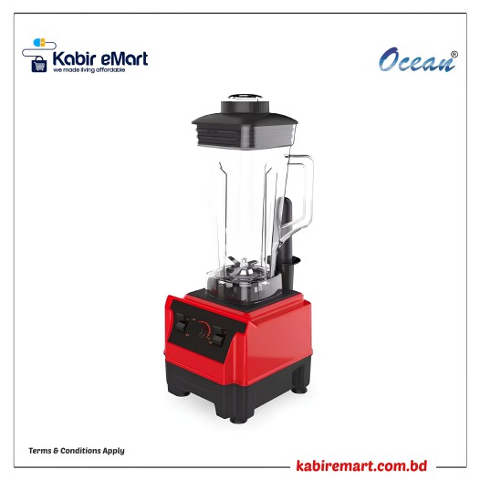 Ocean OCB905 1200W 2.0L Milkshake Super Ice Crusher Blender - Red