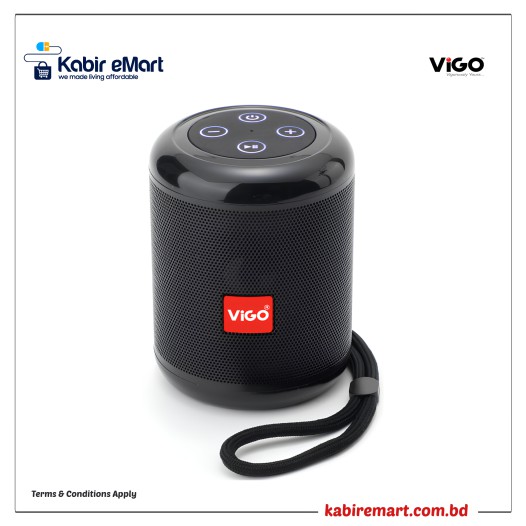 Bluetooth Speaker-01-Black Vigo Bluetooth Speaker