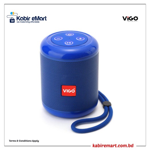 Bluetooth Speaker-01-Blue Vigo Bluetooth Speaker
