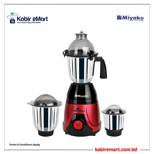 Miyako Blender Grinder Red Bull (850 Watts)