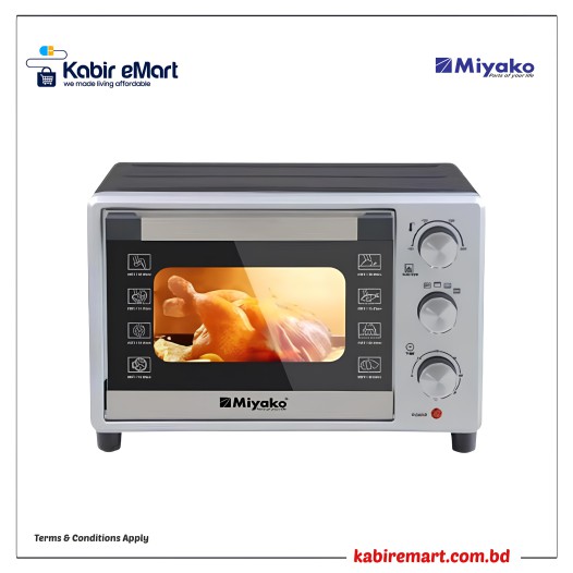 Miyako 27L Multifunctional Electric Oven (MT-827RCL-SSRB)-Silver