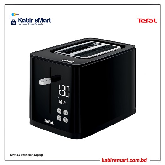 Tefal Digital Black Toaster - TT6408