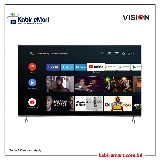 VISION 55 OLED TV Google Android 4K P7S Pico Pixel