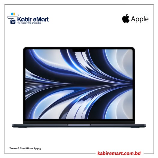 Apple MacBook Air (2022) Apple M2 Chip 13.6-Inch Liquid Retina Display 8GB RAM 256GB SSD Midnight #MLY33LL/A / MLY33ZP/A