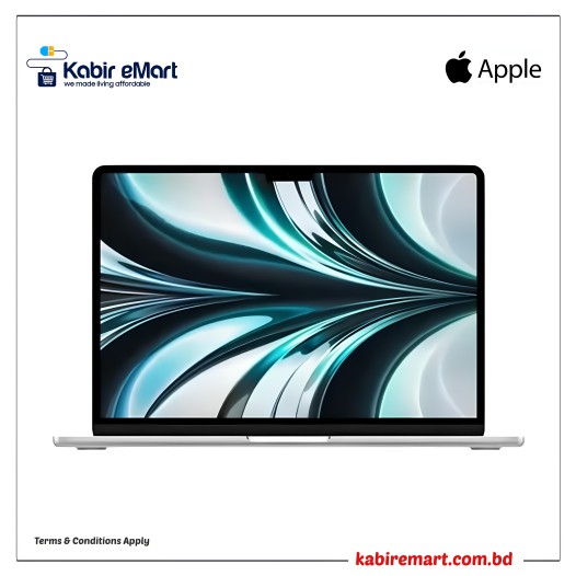 Apple MacBook Air (2022) Apple M2 Chip 13.6-Inch Liquid Retina Display 8GB RAM 256GB SSD Silver #MLXY3LL/A / MLXY3ZP/A