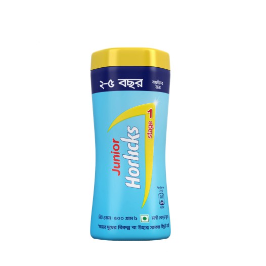 Junior Horlicks Health and Nutrition Drink Stage-1 Jar 500g (Powder Drink)