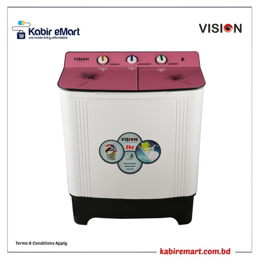 VISION Twin Tub Washing Machine SATWM-8KG