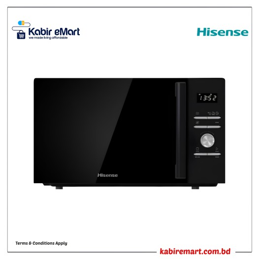 Hisense H25M0BS5H 25L Solo MWO with Grey Cavity Microwave Oven