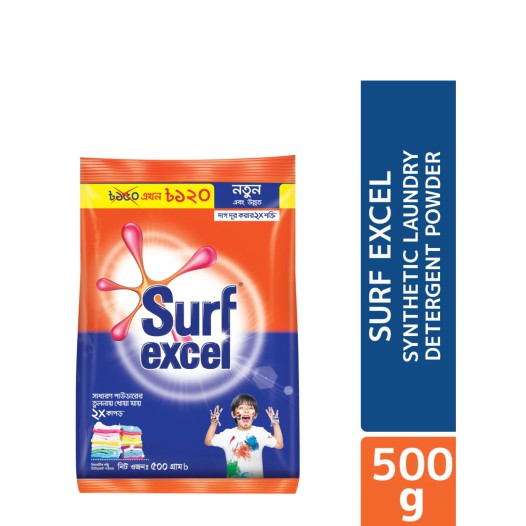 Surf Excel Synthetic Laundry Detergent Powder 500g