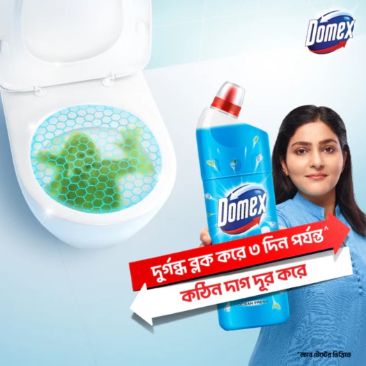 Domex Toilet Cleaning Liquid Ocean Fresh 500ml Mug Free