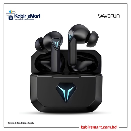 Wavefun G100 Wireless Gaming Bluetooth Earbuds - Black