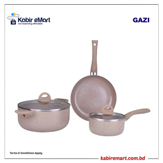 Gazi Non-Stick Cookware Set - FE 2207-5C