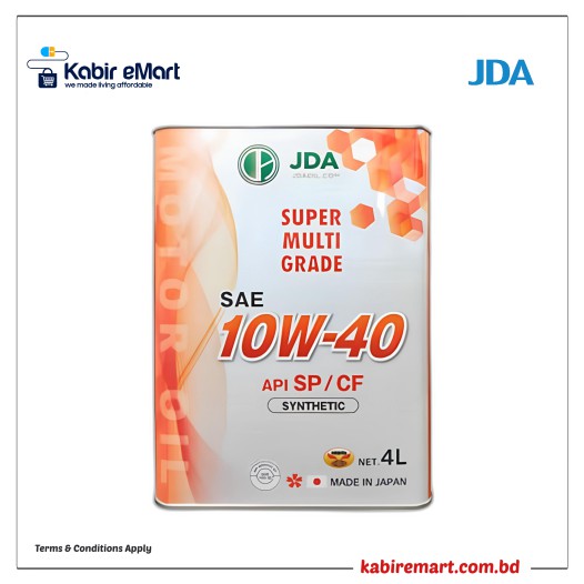 JDA 10W-40 Synthetic Engine Oil 4L  In