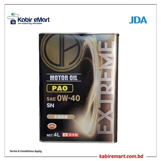 JDA 0W-40 Advanced Fully Synthetic Engine Oil 4L