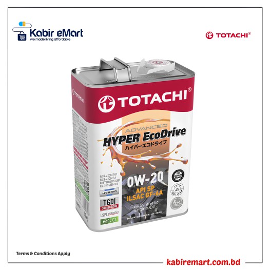 Totachi 0W-20 Advanced Fully Synthetic Engine Oil 4L