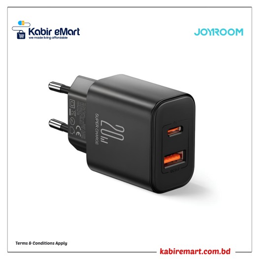 Joyroom JR-TCF05 Flash Series 20W A+C Dual-Port Charger