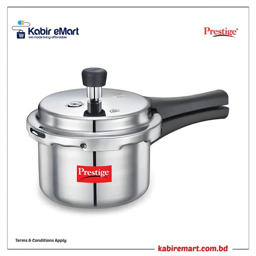 Prestige Popular Virgin Aluminum Precision Weight Valve Pressure Cooker, (Silver)