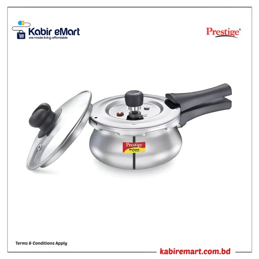 Prestige Deluxe Alpha Svachh Stainless Steel Spillage Control Pressure Cooker (Silver)