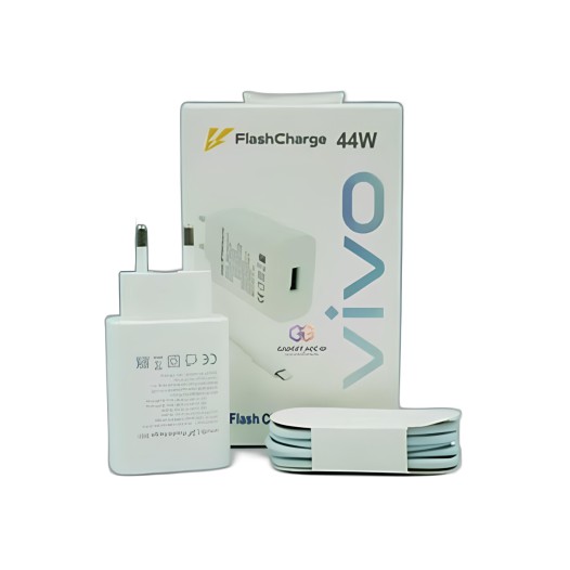 Vivo 44W Flash Charging Adapter With Type-C Cable QuickCharge 4.0 44W Flash Charger